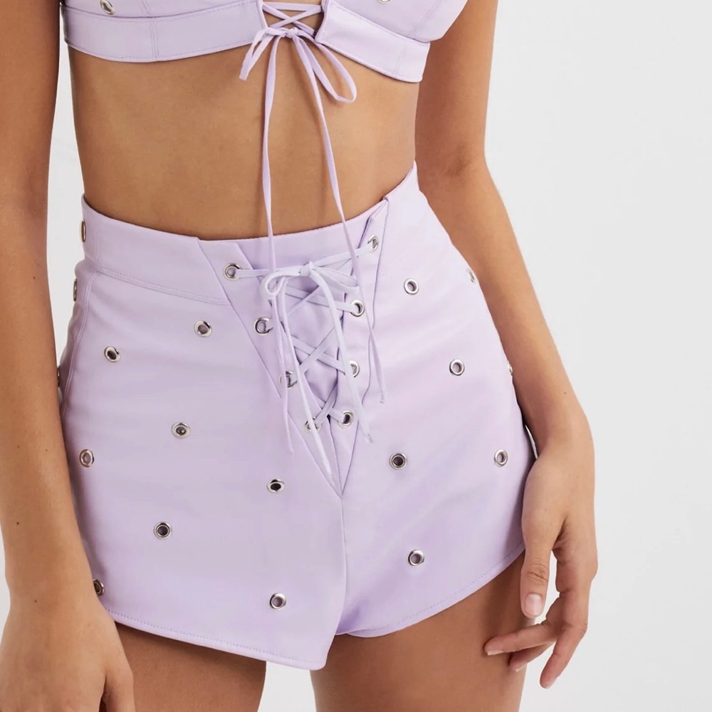 NEW For Love & Lemons XS leather Roxie Short ❤️🍋